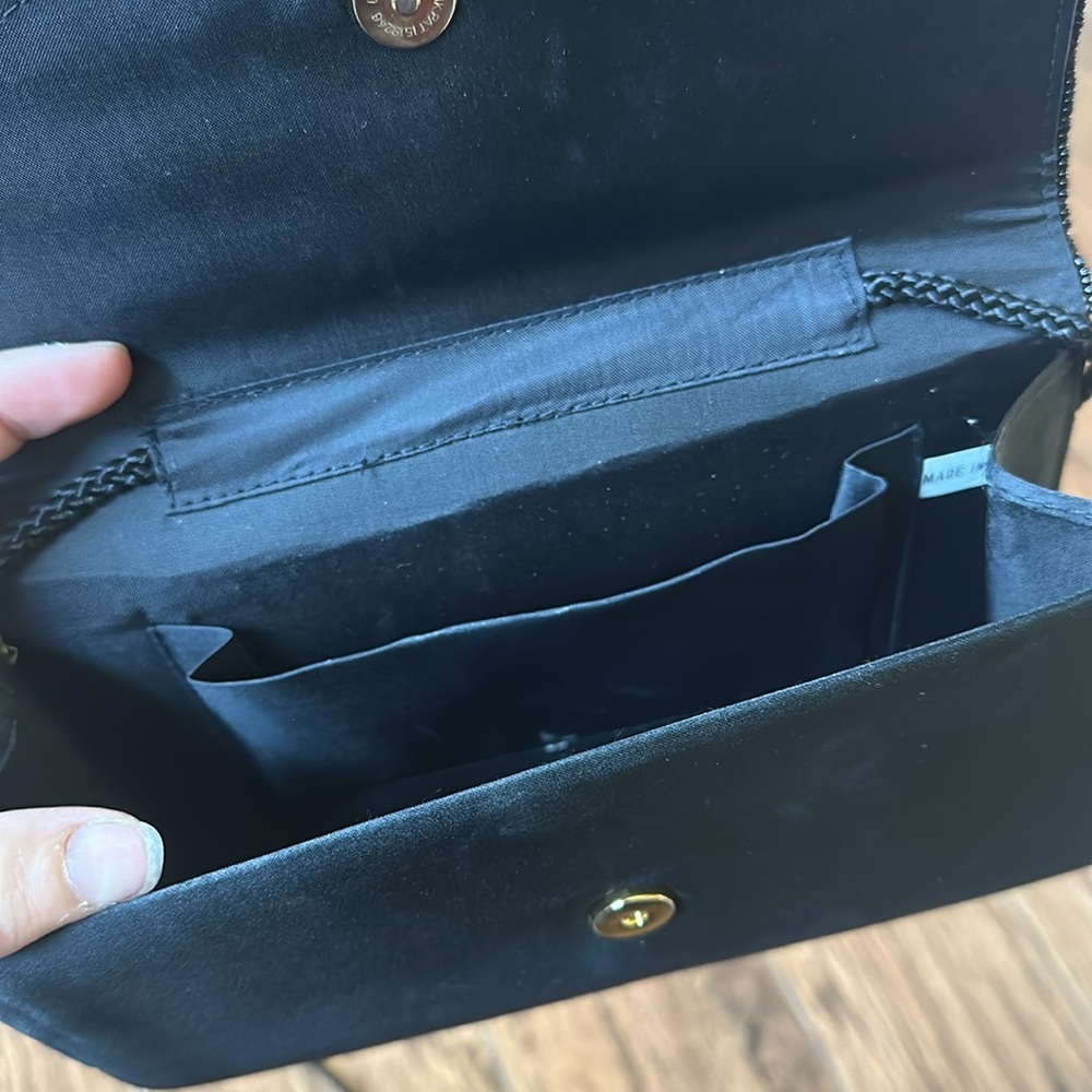 Vintage hard case sequin beaded purse crossbody shoulder bag small swinger 40s - Picture 7 of 10